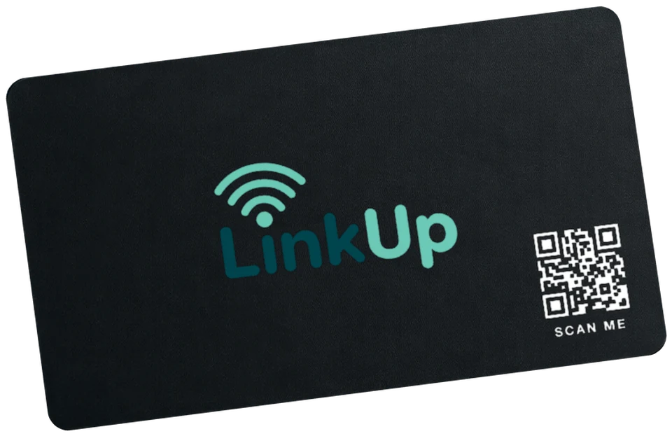 Carte LinkUp PVC, fond noir